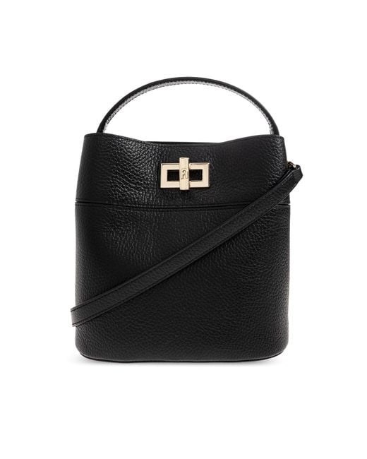 Furla Black "Amelia Mini" Bucket Handbag