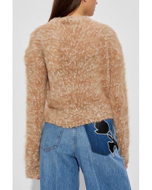 Marni Blue Down Jacket With Stand-Up Collar