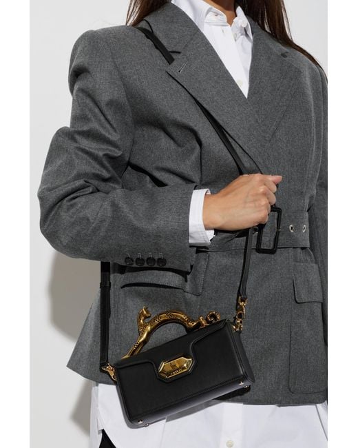 Lanvin Black Pencil Cat Nano Bag