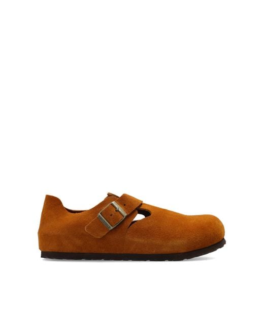 Birkenstock Brown 'london Bs' Suede Shoes,