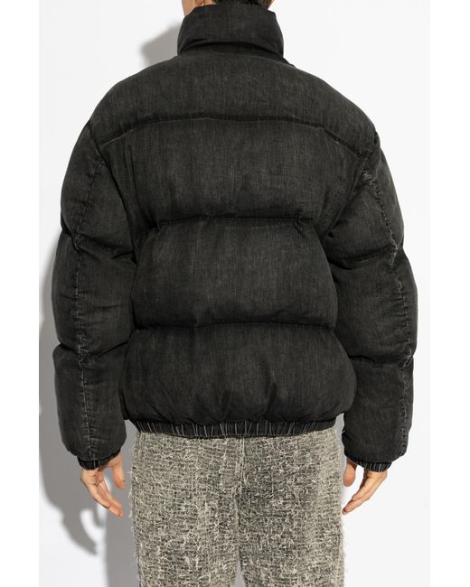 DIESEL Black Padded Jacket 'W-Mons-A'