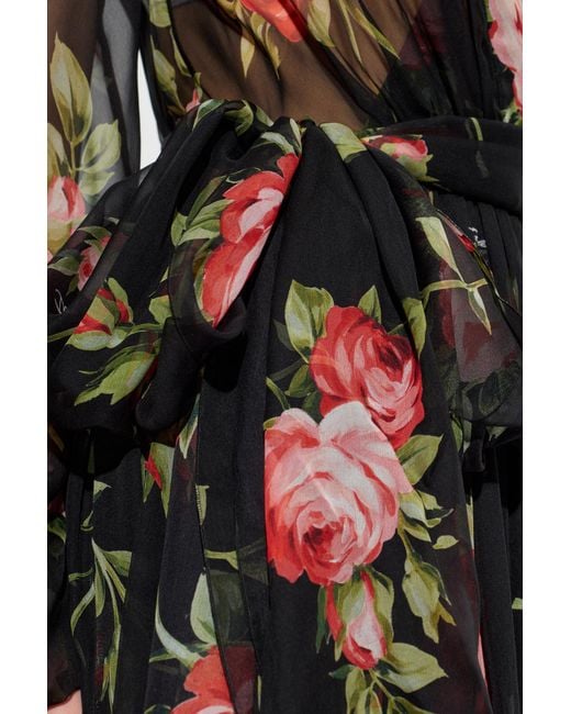 Dolce & Gabbana Black Silk Dress