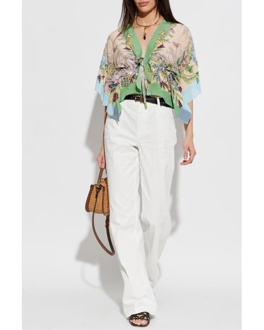 Etro White Flared Leg Jeans