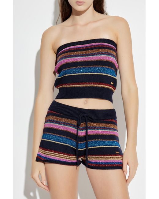 DSquared² Blue Cardigan With Striped Pattern
