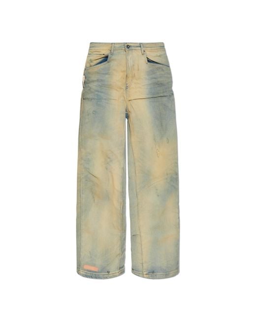 PDF Green Patterned Jeans for men