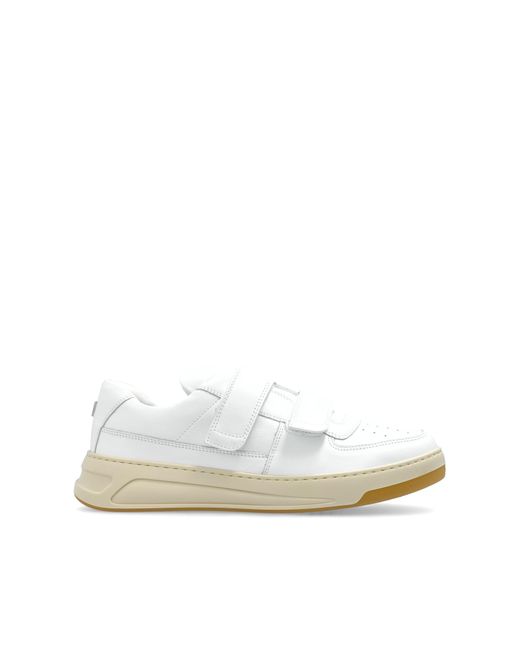 Acne White Leather Sneakers for men