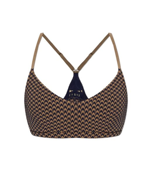 The Upside Brown Bra 'Houndstooth'