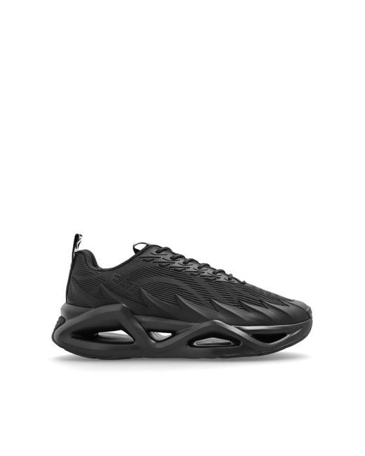 EA7 Blue Sports Shoes With Logo for men