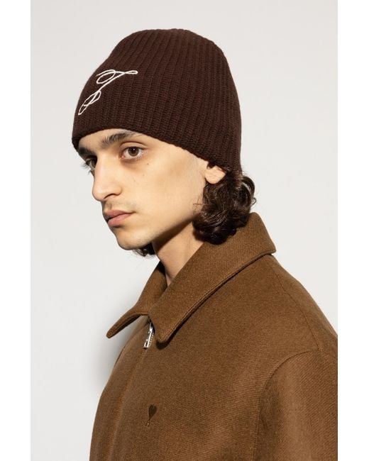 Jacquemus Black Wool Hat 'Espiral'