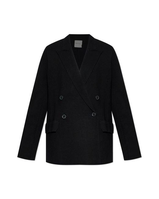 Paul Smith Black Double-Breasted Blazer