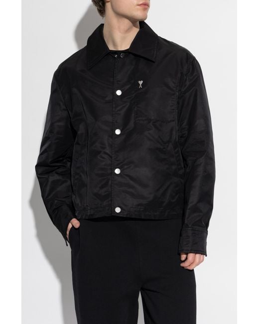 AMI Black Jacket With Pockets for men