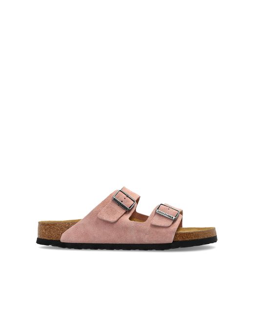 Birkenstock Pink 'Arizona Bs' Slides for men