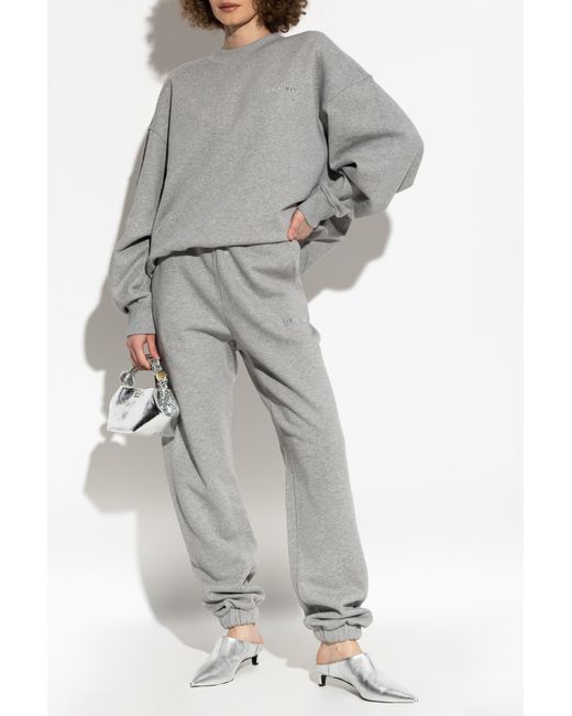 The Attico Gray Sweatshirt With Logo