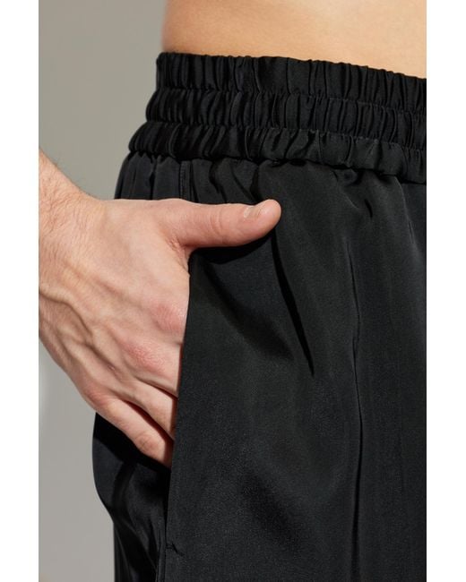 Jil Sander Black Satin Shorts for men