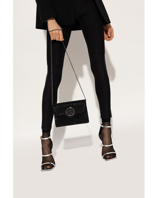 Versace Black 'La Medusa' Clutch