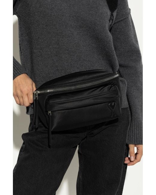 AMI Black Waist Bag