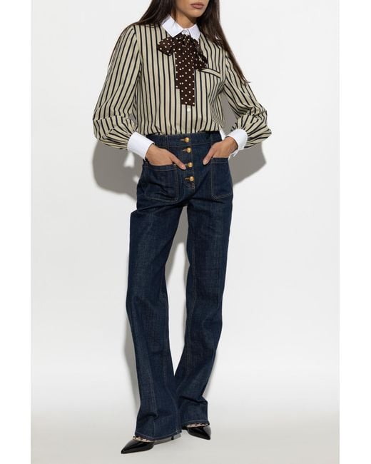 Valentino Garavani Blue Straight-Leg Jeans