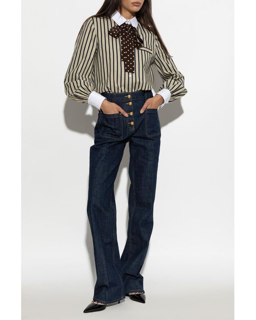 Valentino Garavani Natural Shirt With Scarf