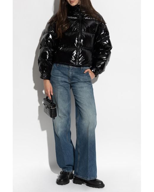 MICHAEL Michael Kors Black Down Jacket With A Glossy Finish