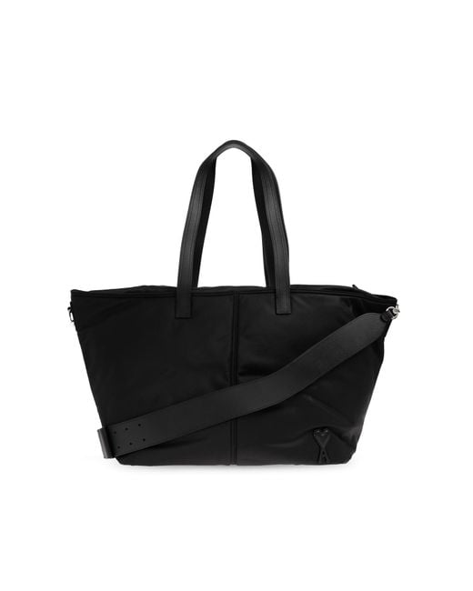 AMI Black Shopper-Type Bag