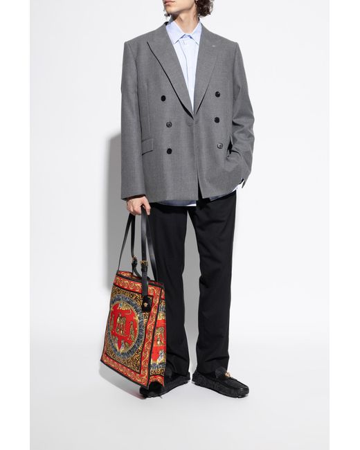 Versace Black Loafers With 'Barocco' Pattern for men