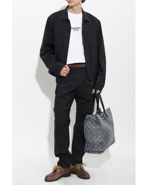 DSquared² Black 'Cargo' Trousers for men