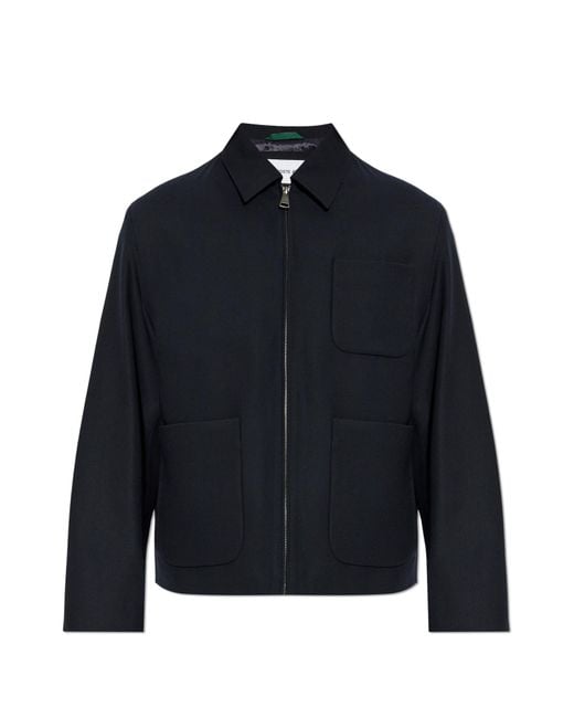 Lacoste Blue Jacket With Pockets for men