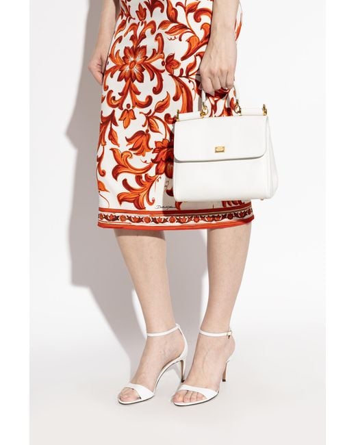Dolce & Gabbana White "My Sicily Small" Bag
