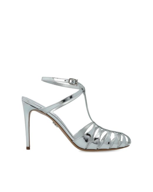 Ferragamo White Heeled Sandals "Lipa"