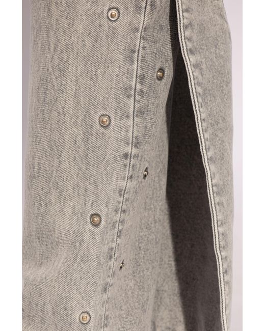 Y. Project Gray Jeans With Detachable Leg Panel,