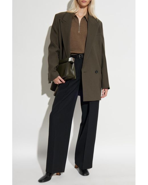 Totême  Black Double-Breasted Blazer