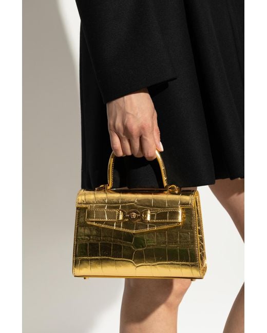 Versace Metallic Leather Handbag,