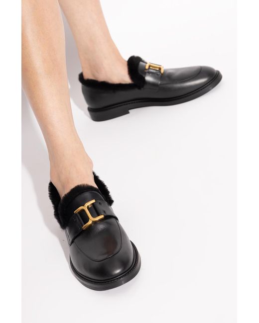 Chloé Shoes Marcie Type Loafers in Black | Lyst