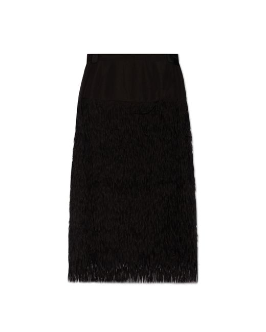 Munthe Black 'meharm' Fringed Skirt,
