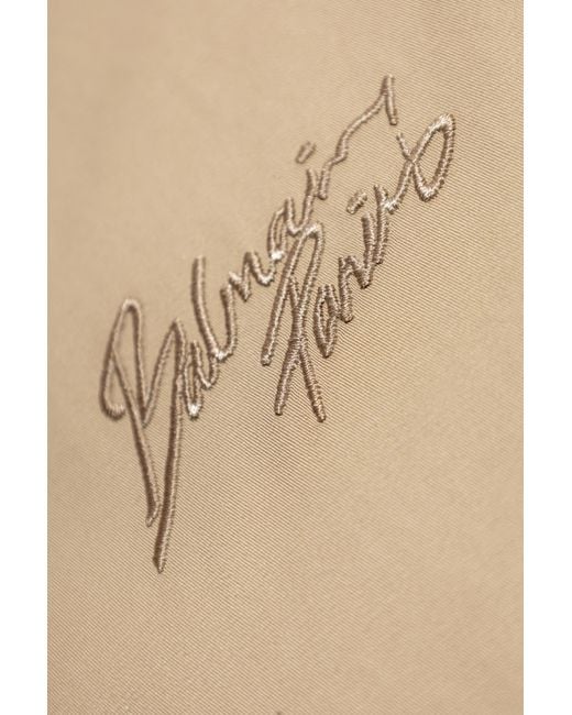 Balmain Natural Jacket With Embroidered Logo for men