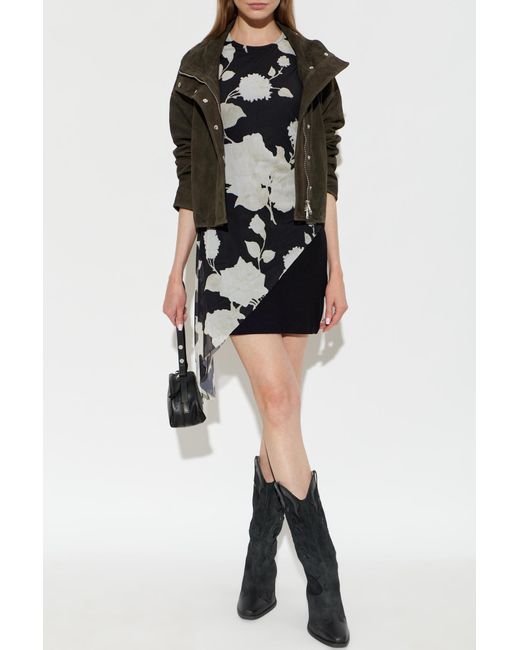 AllSaints Black Asymmetric Dress 'Riley'