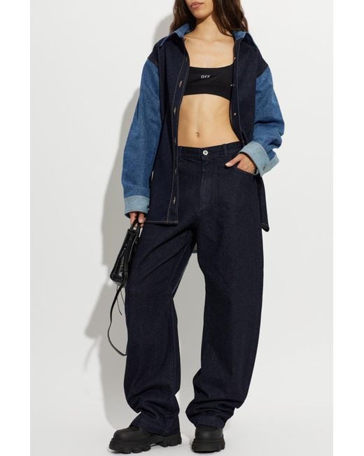 Off-White c/o Virgil Abloh Blue Denim Shirt
