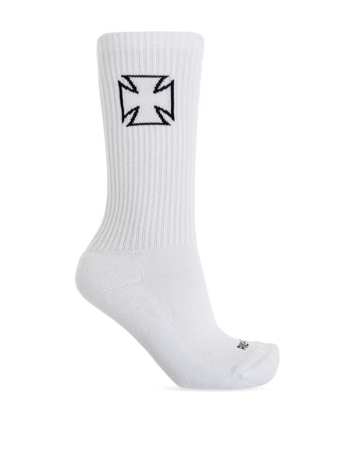 Vetements White Socks With Logo for men