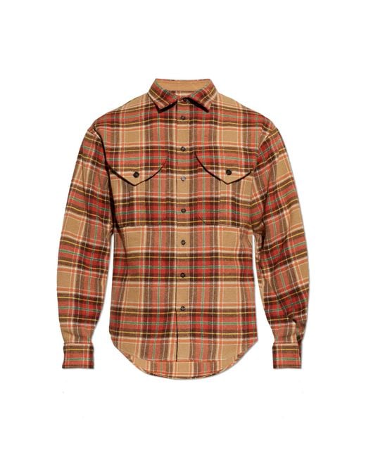 DSquared² Brown Checked Pattern Shirt for men
