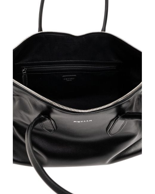Alexander McQueen Black 'Manta Maxi' Shopper Bag