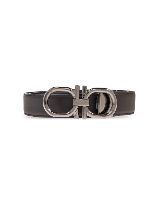 Ferragamo Black Double-Sided Belt for men