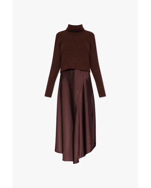 AllSaints Brown 'arta' Dress & Sweater Set