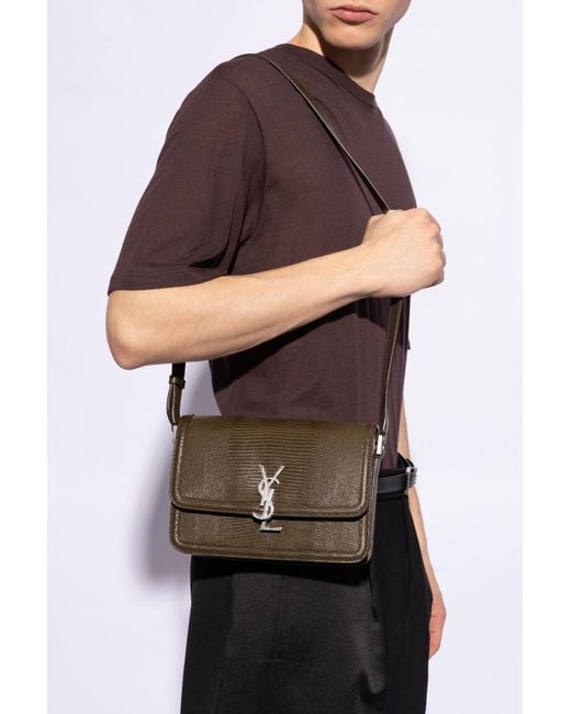 Saint Laurent Black ‘Solferino Medium’ Shoulder Bag for men