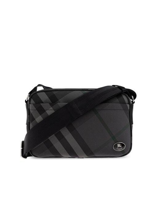 Burberry Black Shoulder Bag 'Grid Slim' for men