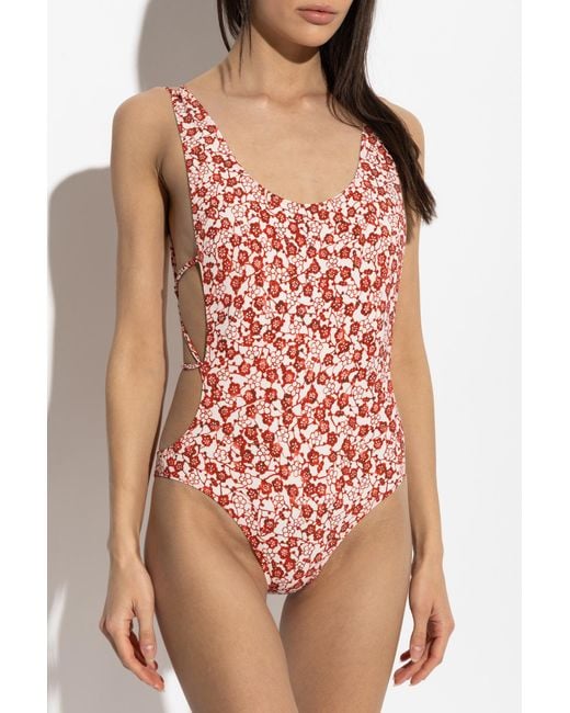 Isabel Marant Red One-Piece Swimsuit "Tenisia"