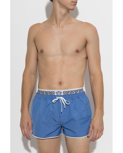 Versace Blue Swim Shorts for men