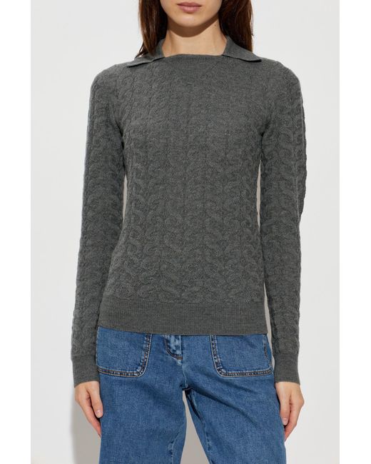 Etro Gray Wool Polo