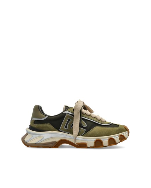 Dolce & Gabbana Green Sports Shoes With Logo for men