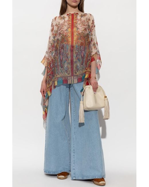 Etro Natural Silk Poncho