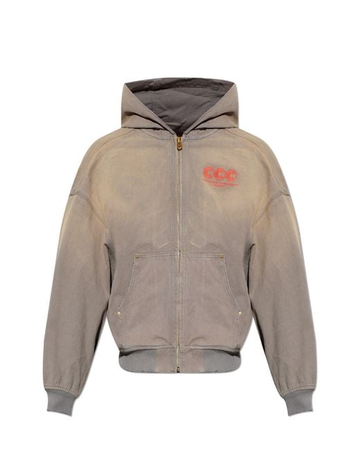 Willy Chavarria Gray Jacket With 'Vintage' Effect for men